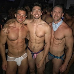 therealstevegrand: Met up with these monkeys at a wholesome gathering. @monkey_bizniss  #4thofjuly #underwearparty #guysinunderwear #shirtlessguys #ptown #ptown2017   Starting July 5, I play every Tuesday, Wednesday, Thursday at The Provincetown Art House