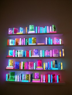 asylum-art:  Luminous Words: Glowing Books