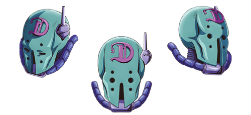 highdio:Diver Down, Star Platinum and Weather Report models (transparent), Stone Ocean Anime.