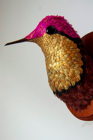 wacky-thoughts:  Hyperrealistic Hummingbird Sculptures from Paper by Jose Suris IV 