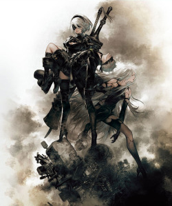 nee-z:  NieR: Automata Box Art (Textless