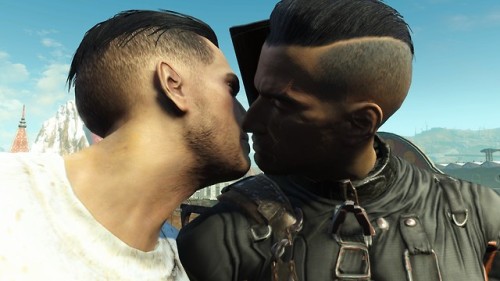 anonymous  asked:Gray washer and chiv smooching on top of the nuka world sign or andoy and Tanaka sm