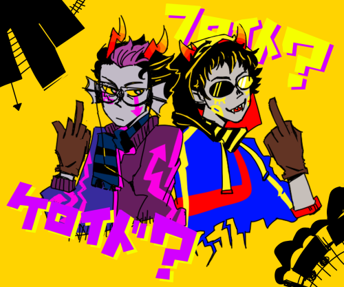 Kalinka? Malinka?i saw the designs and i HAD to draw them,,, beight neon colours and hoodies are my 