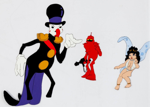 Production art from the 1977 Ralph Bakshi film, Wizards.