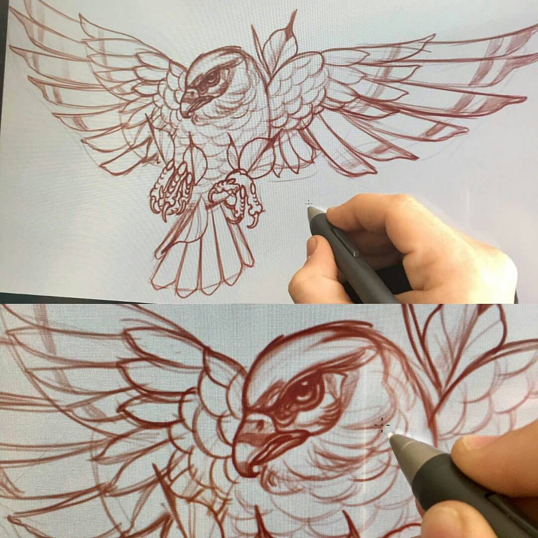 traditional eagle outline