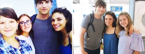 mkunisdaily: MILA KUNIS and Ashton Kutcher with fans, August 05, 2017. (x) (x) (x)