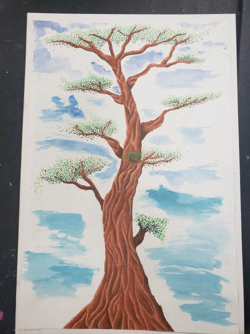 Here Is A Tree I Drew. Is This Accurate To A Real Life Tree? Probably Not. Is It Pretty? That's Subjective.