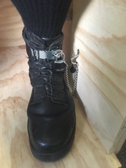 whipman-andy:  Love to lock the boots on a slave and make him wear them for a week or two…. 