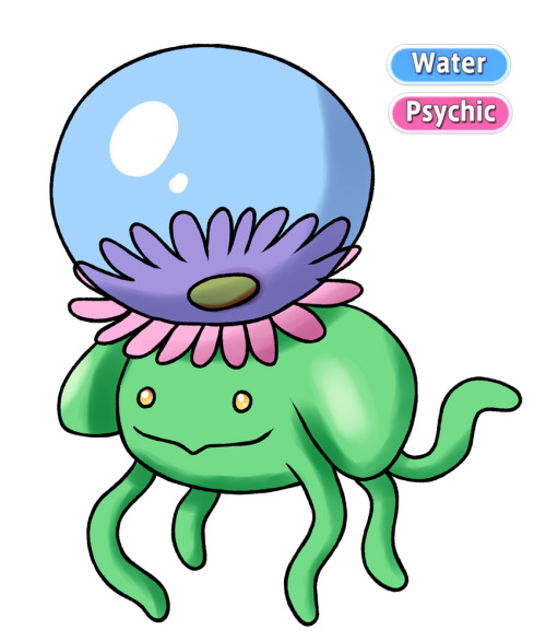 188 - BlooploomJellyfish Pokemon“The growth on its head is an organ that allows it to focus its psyc