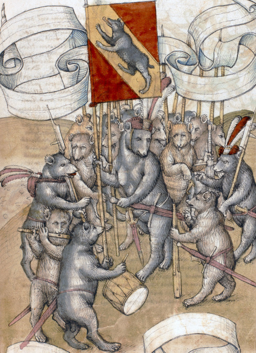 army of bearsDiebold Schilling the Elder, Spiezer Chronik, Bern 1484-85Bern, Burgerbibliothek, Mss.h