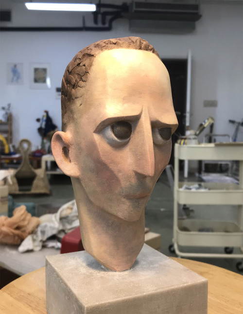 Tom Hiddleston sculpture cute portrait , with oil color