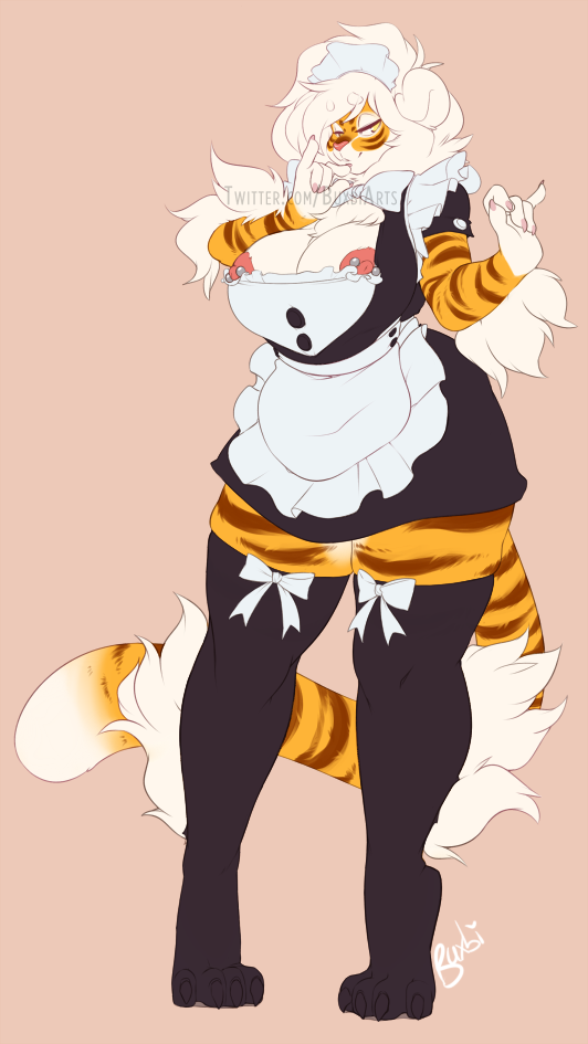 buxbi:Did a bunch of draws of chars in maid outfits a while back on Twitter!Wanted