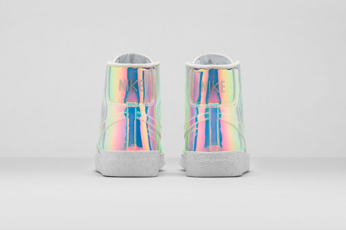 baeddelshinsgirl: wetheurban: FASHION: Nike Blazer Mid Premium QS “Iridescent” “If Cinderella’s gla