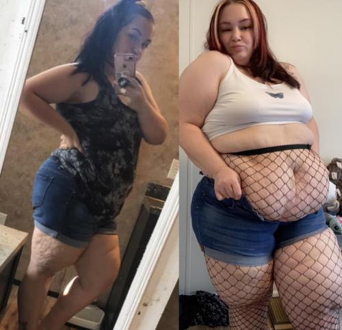 ssbbwchan:    NannyNarwhal on RedditA feedee success story: 140 lbs gained in just 2 years! And she wants to gain at least 80 more!