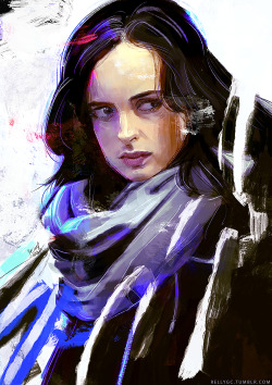 rellygc:  “Maybe it’s enough that the world thinks I’m a hero.” Jessica Jones - Illustration by Relly Coquia Prints available here 