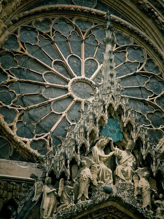 fuckyeahgothiccathedrals:
“ lucaciakent:
“ “Architectural details of Reims Cathedral, a masterpiece of the gothic art, France (by Simon Greig).”
it must be so wondrous and charming in a gloomy sort of way when the water from the rain falls upon the...