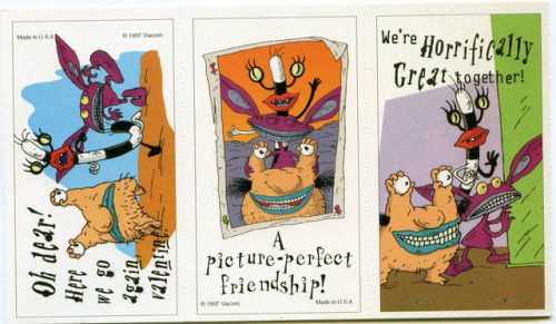 Aaahh!!! Real Monsters Valentine’s Day cards from 1997