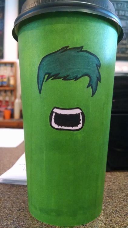 morningcoffeecupart:  Hulk needs his coffee