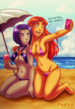 k-y-h-u:  #beach day with the bestie #bonding ritual of the females #I have the joy!  eep!!!  &lt;3 &lt;3 &lt;3