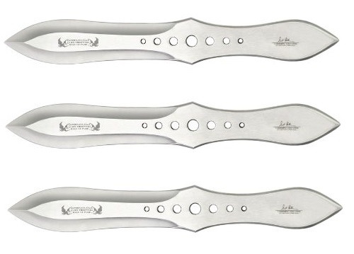 throwingknivesworld:  Solid, balanced and awesome Hibben throwing knives!