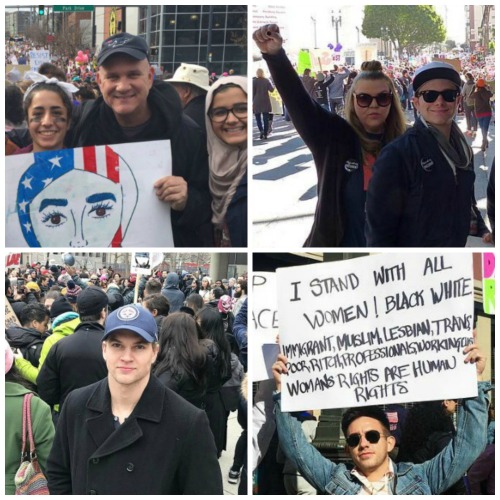 mypatronusismalec:Glee cast at the Women’s March 