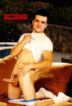 celebritynakedmale:  Josh getting naked outside again!