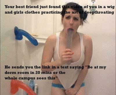 sexy-sissy-captions:  Wish this happened to me in college! 