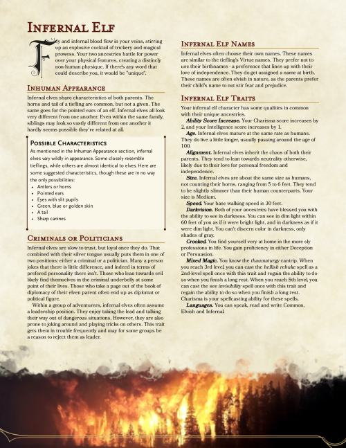 ELVEN HALF-RACESHomebrew for all of the elven half-races possible with races from the PHB! Time to t