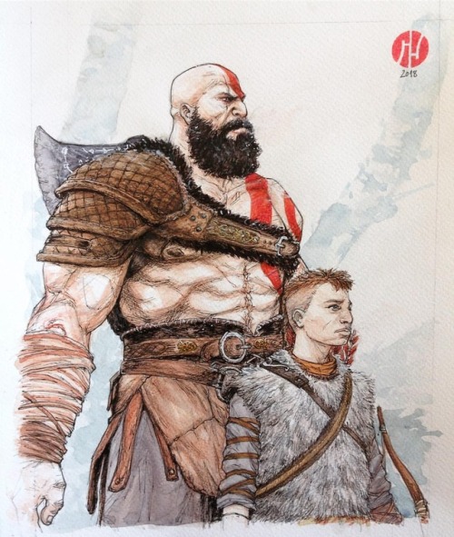 Old man Kratos… I mean, God of War IV. Finished. This one will be uploaded to the store on Mo