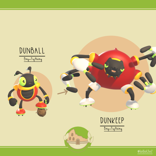  Here’s the concept for the first split evolution line of Rhòme!Meet Dunball, Dunstrike and Dunkeep,