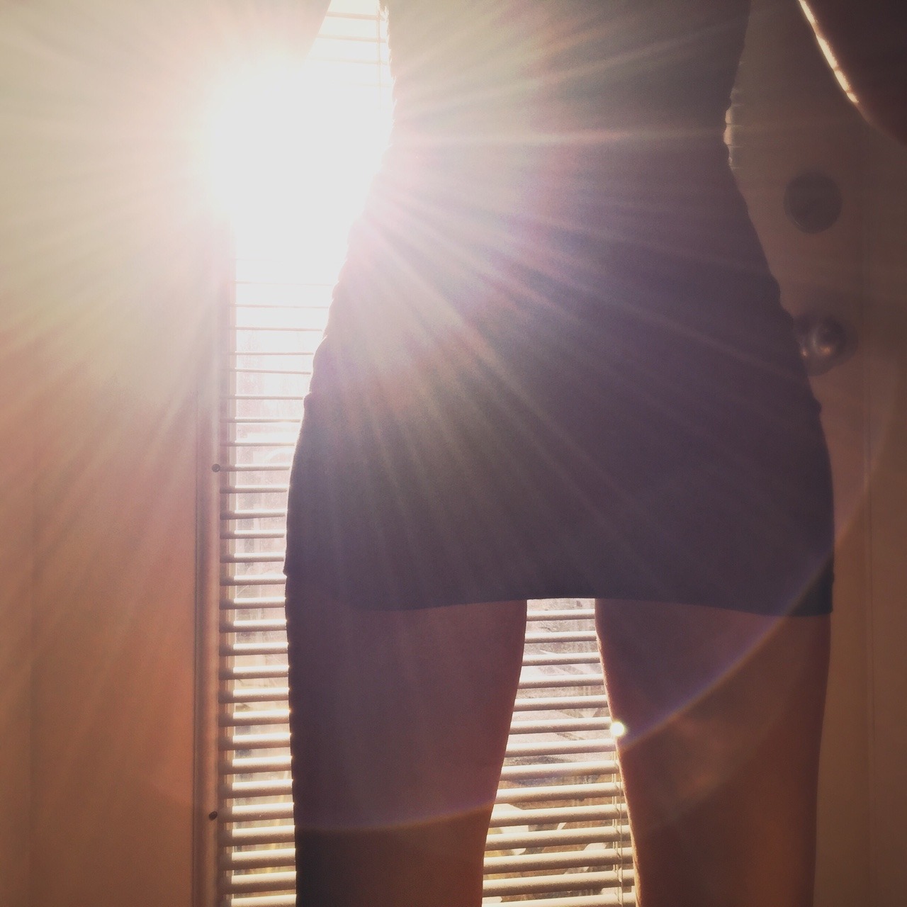 Short dress and sundown.