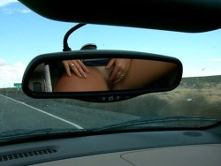 yournaughtyangel:  Let’s see if you can keep your eyes on the road now *bats lashes* 💋😏