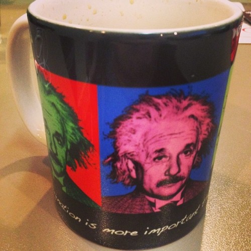 einstein’s daily reminder to me: “imagination is more important than knowledge.” (thanks for the awesome mug, air & space museum!)