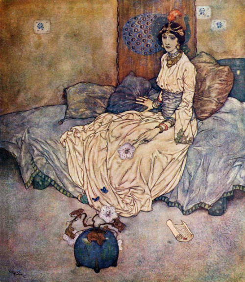 The Princess Deryabar, from Stories from The Arabian Nights by Edmund Dulac (1907)