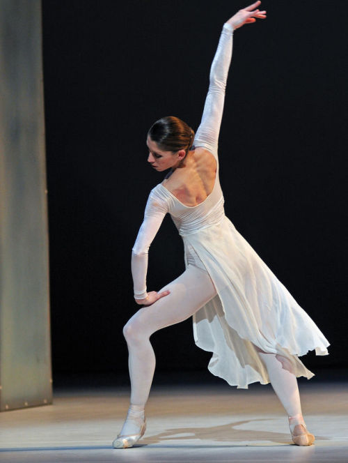 Leanne Benjamin in Requiem, part of the MacMillan triple bill performed by the Royal Ballet, at