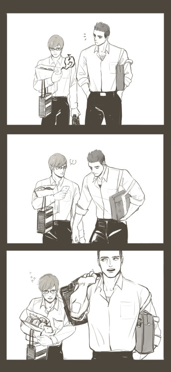 hiruhirudo:同級生+未交往設定Back when they were smaller.