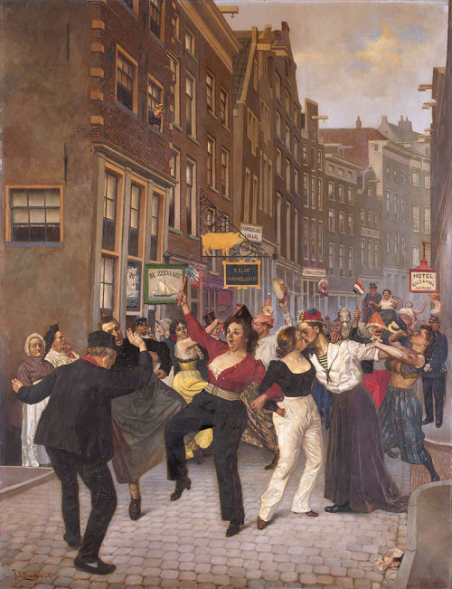 Hartjesdag  -    Johan  Braakensiek  1926Dutch 1858-1940Oil on canvas, 150 x 117 cm