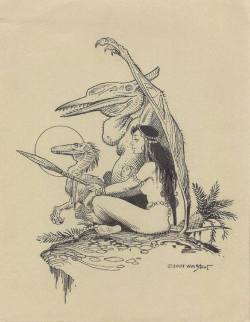 spicywarhoon: William Stout art - cute cavegirl