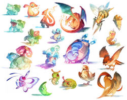 alternative-pokemon-art:  Artist A watercolor painting by request.