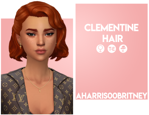 aharris00britney:Clementine HairSpeed meshing video for this hair can be viewed hereBGCNot Hat Compa