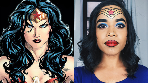 meghaljanardan:  When you are the entire DC universe!  I’ve made tutorials for Huntress, Wonder Woman, and Cyborg! Instagram | Youtube 
