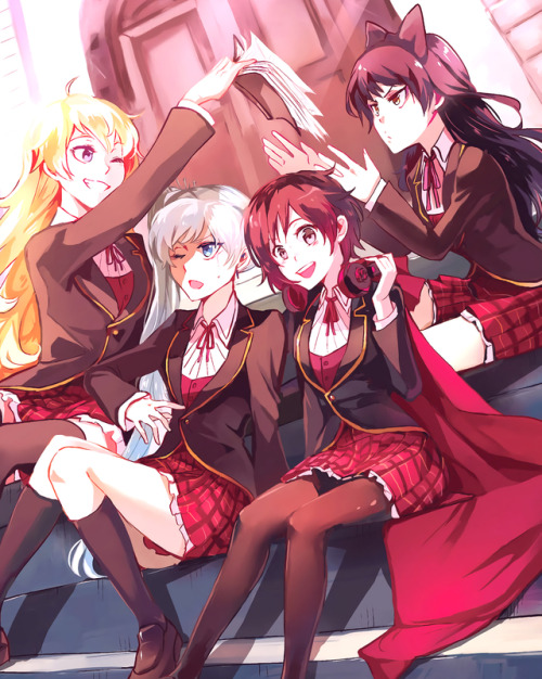 neku-sakuraba:  rwby characters + school 