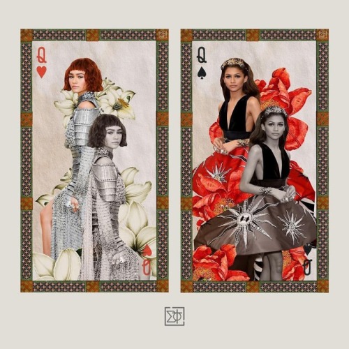 The Queen Cards feat. @zendaya #radarplz #collageart #collage #digitalcollage #art #design #artwork 