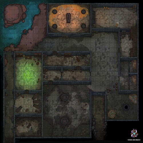 Hello, all!I&rsquo;ve drawn for you all a new dungeon battle map. You can use this map on any ad