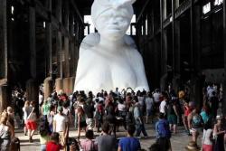 nymag:  Kara Walker Secretly Filmed You Taking Selfies in Front of Her Sphinx Even if you missed seeing Kara Walker’s 75-foot-long nude mammy-sphinx in person at the Domino Sugar Factory this summer, chances are you saw it on Instagram. Maybe with someone