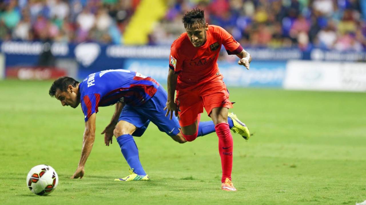 fzneymar:  Primera Division - UD Levante Valencia 0:5 Barcelona (21.09.2014)