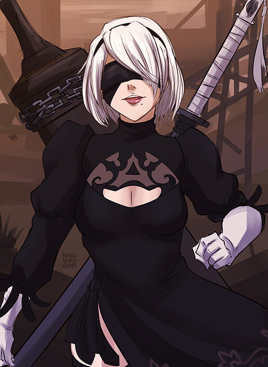 nikoniko808:2B! Variant previews available for this months reward pack on my patreon!