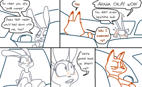 tgweaver:  The Late Stake Starring Judy Hopps and Nick Wilde An Adults-Only comic set in Zootopia. This comic contains both spoilers and lewd / NSFW content.This set includes both Part 1 (up to Hour 4) and Part 2. I try not to self-advertise, but if you