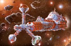 omnireboot:  Artwork by Chris Foss, 1980Inspired by OMNI pioneers. Created for OMNI fans. Shop NOW!