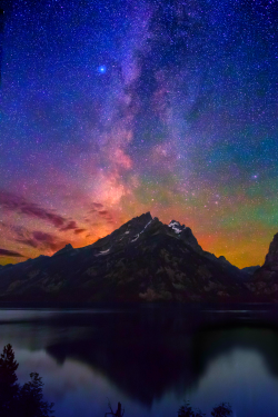 tulipnight:  Milky Way Dawn over Jenny Lake